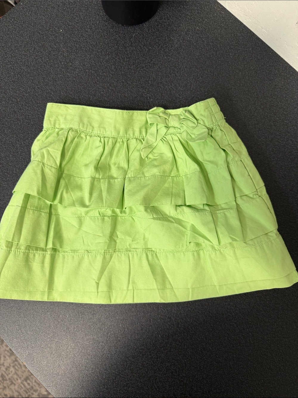 Janie and Jack Lime Green Tiered Ruffle Skirt